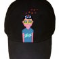 Day Dreaming Imagine Boy Artwork Cartoon Guy w/ Birds - Black Adjustable Cap Hat