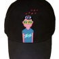 Day Dreaming Imagine Boy Artwork Cartoon Guy w/ Birds - Black Adjustable Cap Hat
