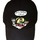Freakin Taco Funny Mexican Food Cartoon - Black Adjustable Cap Hat