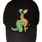 Dino Giraffe Luv Hug Dinosaur Cute Love Embrace - Black Adjustable Cap Hat