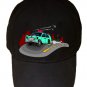 Dino Car Funny Dinosaur Lizard Car Cartoon Driving - Black Adjustable Cap Hat