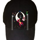 Acrobats at Circus Tent Performance Colorful Artwork - Black Adjustable Cap Hat