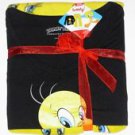 Looney Toons Seatbelt Belt - Tweety Bird "Cute And Sweet" Text on Black Repeatin
