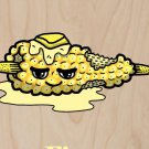 Corn on the Cob Fixes Everything Food Humor - Plywood Wood Print Poster Wall Art