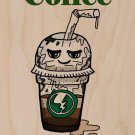 Iced Coffee Fixes Everything Food Humor - Plywood Wood Print Poster Wall Art