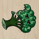 Broccoli Fixes Everything Food Humor - Plywood Wood Print Poster Wall Art