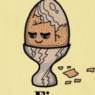 Eggs Fix Everything Food Humor Cartoon - Plywood Wood Print Poster Wall Art