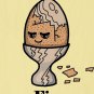 Eggs Fix Everything Food Humor Cartoon - Plywood Wood Print Poster Wall Art