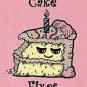Birthday Cake Fixes Everything Food Cartoon - Plywood Wood Print Poster Wall Art