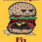 Bacon Cheeseburgers Fix Everything Food - Plywood Wood Print Poster Wall Art