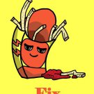 French Fries Fix Everything Food Humor - Plywood Wood Print Poster Wall Art
