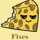 Cheese Fixes Everything Food Humor Cartoon - Plywood Wood Print Poster Wall Art