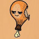Chicken Legs Fix Everything Food Humor - Plywood Wood Print Poster Wall Art