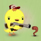 Early Bird Worm Hunter Funny Cute Animals - Plywood Wood Print Poster Wall Art