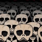 Dead Suits Skeleton March Mass of Skulls - Plywood Wood Print Poster Wall Art