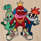 Fresh Homies Funny Cartoon Gang Humor - Plywood Wood Print Poster Wall Art