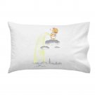 "Rainy Day" Baby Angel on Cloud Pee on City Funny Humor - Single Pillow Case