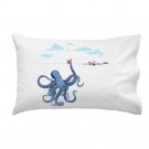 "Octotrap" Octopus Tricking Lifeguard in Ocean Funny - Single Pillow Case