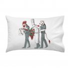 "Murder Chef" Funny Vegetarian Justice Cow & Chicken Humor - Single Pillow Case