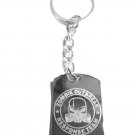 Zombie Outbreak Response ZORT Skull Gas Mask - Metal Ring Key Chain Keychain