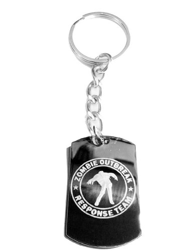 Zombie Outbreak Response ZORT Walking Outline - Metal Ring Key Chain Keychain