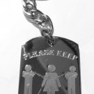 Please Keep Your Zombies On A Leash Sword Lady - Metal Ring Key Chain Keychain