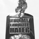 "YOU MY FAVORITE HATER" Pointing Fist - Metal Ring Key Chain Keychain