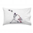 "Home Run" Funny Zombie Baseball Game Batter Hits Catcher - Single Pillow Case