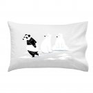 "Outfit" Funny Polar Bears & Stylish Panda Clothing Humor - Single Pillow Case