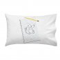 "Sketching Escape" Funny Bear Drawing Punching on Paper - Single Pillow Case