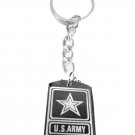United States of America Military Army Star Logo - Metal Ring Key Chain Keychain