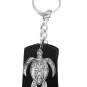 Hawaiian Tiki Celtic Turtle Logo Symbol - Metal Ring Key Chain Keychain