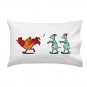 "Zombie Attack" Rooster Chased by Infected Chickens Funny - Single Pillow Case