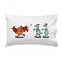 "Zombie Attack" Rooster Chased by Infected Chickens Funny - Single Pillow Case