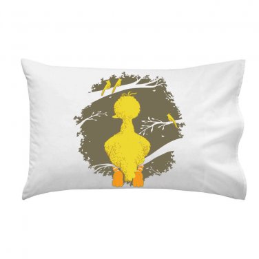 "The Big One" Public Television Show Parody Yellow Perched - Single Pillow Case