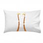"Cloudy Day" Funny Cartoon Giraffe Heads in Clouds - Single Pillow Case