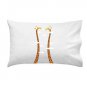 "Cloudy Day" Funny Cartoon Giraffe Heads in Clouds - Single Pillow Case