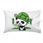 "The WAR Partners" Cute Panda w/ Turtle Helmet Squirrel Gun - Single Pillow Case