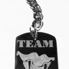 Team Eric Blood Vampire Lips & Fangs TV Show - Metal Ring Key Chain Keychain