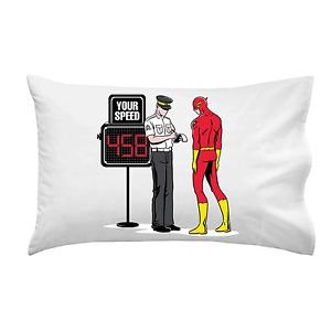 "Speed Trap" Funny Parody Super Hero Speeding Ticket - Single Pillow Case