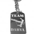 Team Daryl Zombie Dead Show Crossbow Symbol Logo - Metal Ring Key Chain Keychain