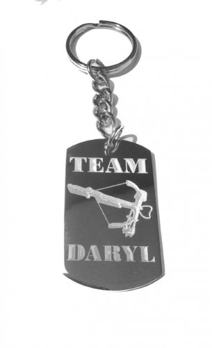 Team Daryl Zombie Dead Show Crossbow Symbol Logo - Metal Ring Key Chain Keychain