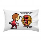 "Part-Time JOB Knives Hurled" Parody Super Hero Throwing - Single Pillow Case