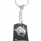 Zodiac Sign Taurus Bull Logo - Metal Ring Key Chain Keychain