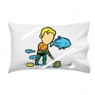 "Part-Time JOB Aquarium" Parody Super Hero Cleaning Tank - Single Pillow Case