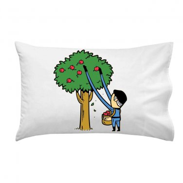 "Part-Time JOB Apple Farm" Parody Super Hero Picking Apples - Single Pillow Case