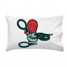"Part-Time JOB Sport Shop" Parody Super Hero Tennis Web - Single Pillow Case
