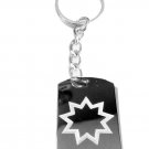 Bahai Baha'i Faith Nine 9 Point Star Symbol - Metal Ring Key Chain Keychain