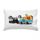"Human Park" Dinosaur Movie Parody w/ Dinosaurs in Jeep - Single Pillow Case