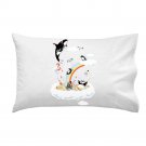 "Colorful Playground" Black & White Animals Rainbow Colors - Single Pillow Case